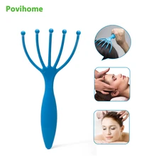 1 шт. «Five Finger», «массажер головы волосах держится спа головы средства ухода за кожей Шеи снятие стресса главврач Сталь мяч, массажные релаксирующие C1559