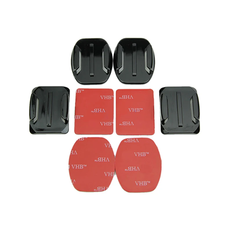 

8 Pcs Flat Curved Adhesive Mount Helmet action camera Accessories for Gopro Hero 1 2 3 3 sj4000 xiaomi yi
