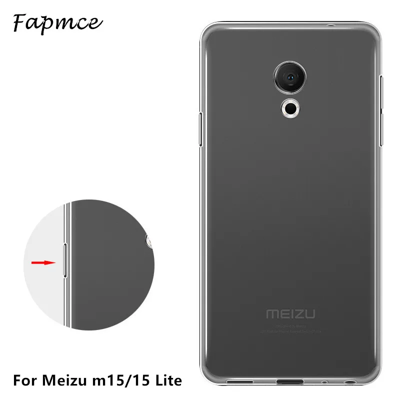 Чехол для Meizu 15 Lite прозрачный силиконовый Мягкий противоударный чехол 16th 16Xs Plus C9 V8