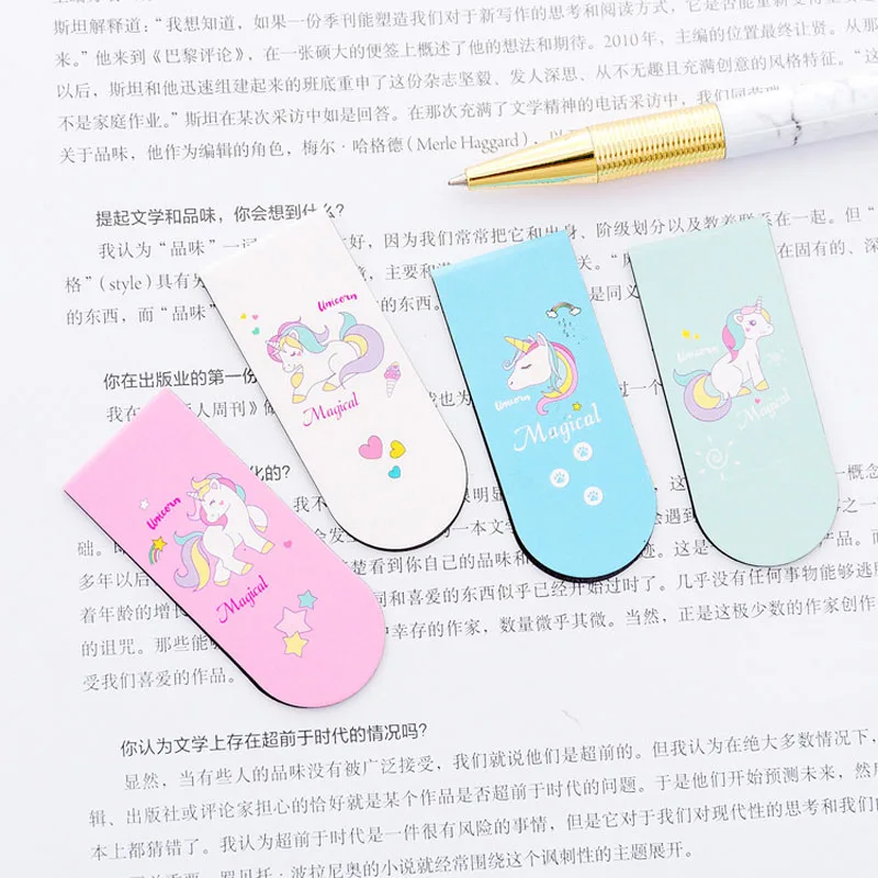 

Magical Unicorn Magnetic Bookmarks Book Marker of Page Paper Clip School Office Supply Student Stationery