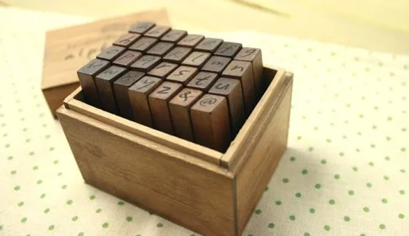 

Wholesale 28pcs set Retro Creative Wooden Characte Stamp for DIY Decoration Stamp 6sets/lot