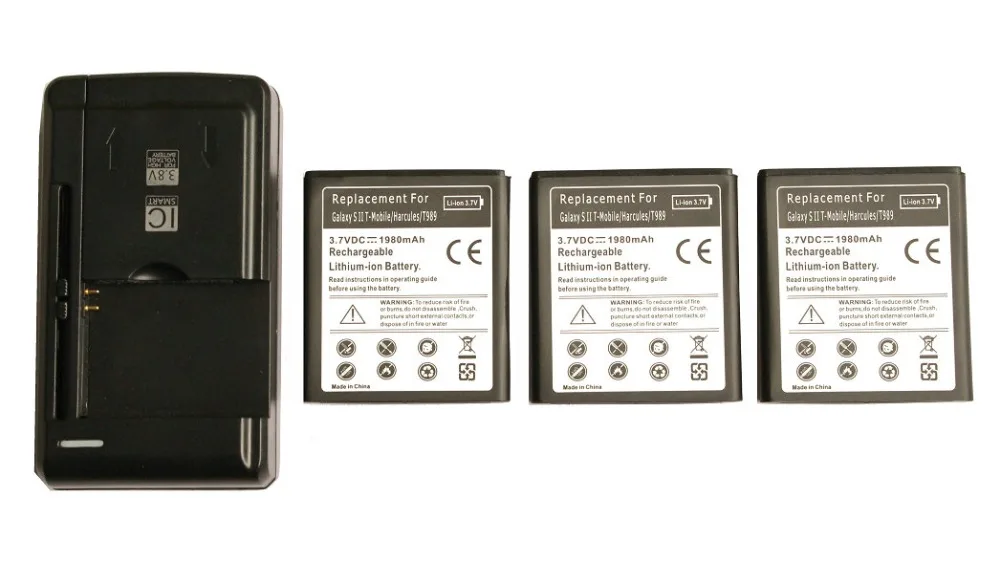 Ciszean 3x1980 мАч EB-L1D7IBA /U сменный аккумулятор + зарядное устройство для Samsung Galaxy S II S2