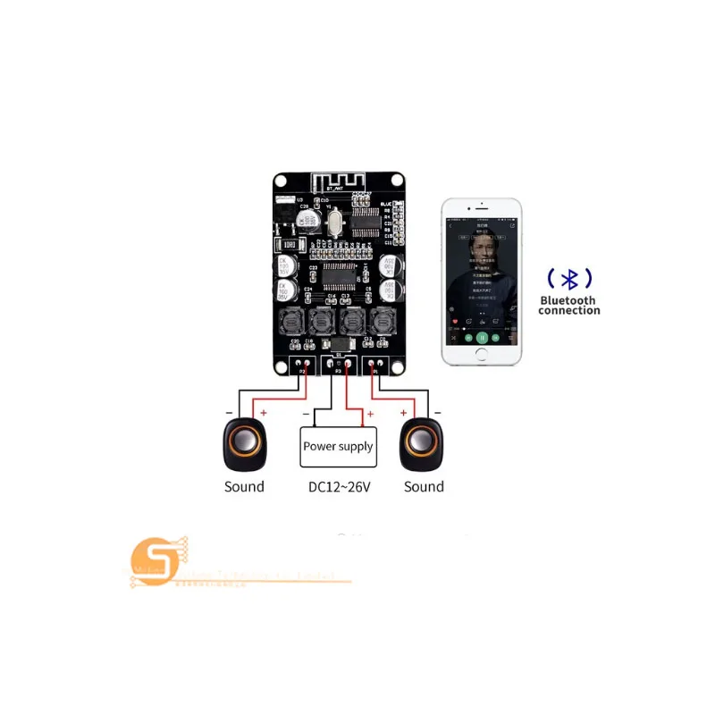 de potência áudio digital para alto-falante bluetooth