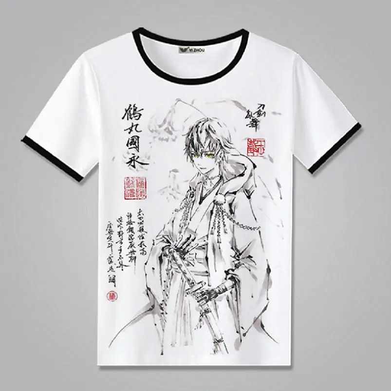 High Q унисекс Touken Ranbu Online Mikazuki Munechika kogitsunemaru fox ball tsurумару Kuninaga футболка