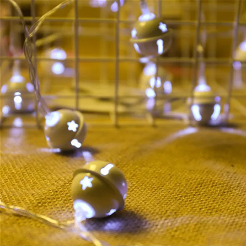 2018 Christmas Fairy lights Jingle bell LED String Lights Pink and White Bells Indoor Outdoor for Christmas New Year Decoration 2018 Christmas Fairy lights Jingle bell LED String Lights Pink and White Bells Indoor Outdoor for Christmas New Year Decoration