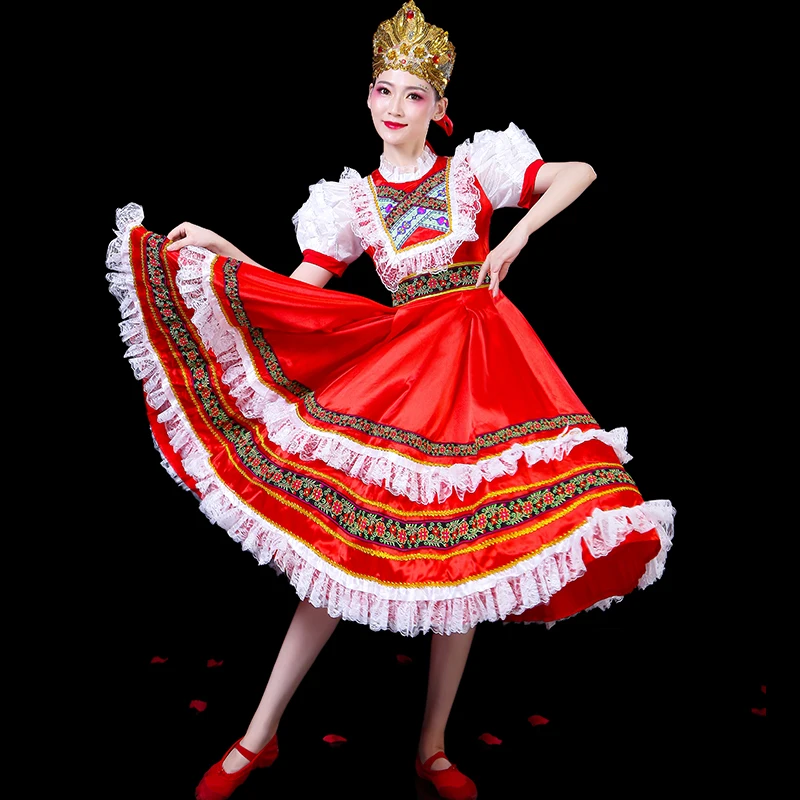  Russian National Dance Costume European court dress Princess Maid Dress stage performance ethnic Mi