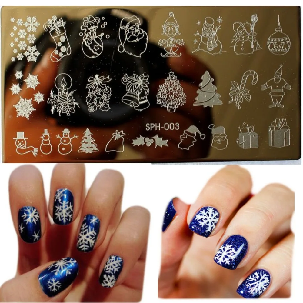 1 шт удивительные DIY Хэллоуин дизайн ногтей идеи дизайн ногтей штамп шаблон изображения пластины DIY Легко Рождество ногтей штамповки инструменты WJ113