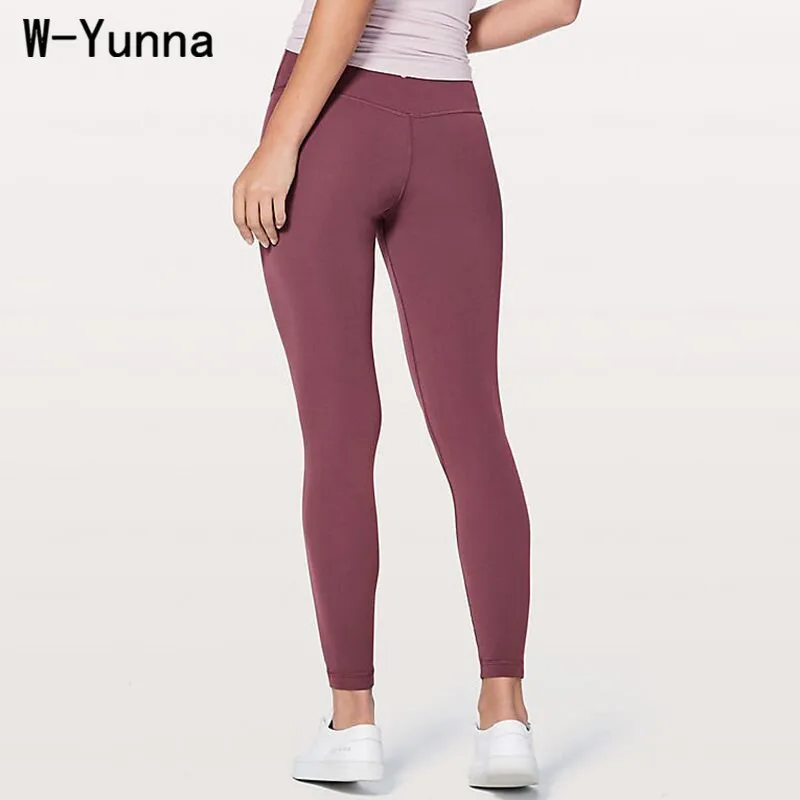 W Yunna однотонные спортивные Леггинсы с высокой талией из нейлона и спандекса