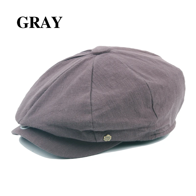 Autumn Winter Solid Berets for Men Casual Cotton Caps Men and Women Octagonal Cap Visors Beanie Hats Adult Flat Casquette