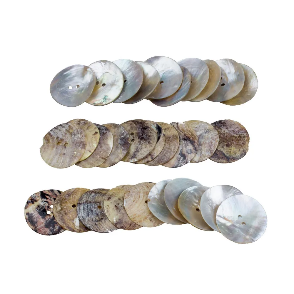 

30X 30mm pearl buttons mother of pearl shells round buttons