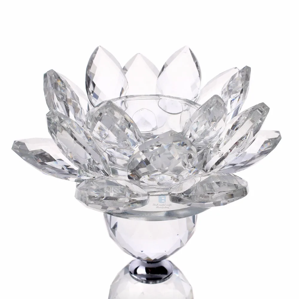 crystal lotus flower candle holder-3-1
