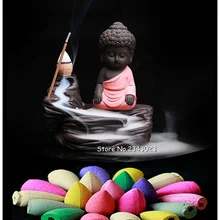 Креативные маленькие монах кунг-фу курильница маленькая Будда горелка обратного потока аромапалочки горелка фиолетовая глина курильница украшения дома