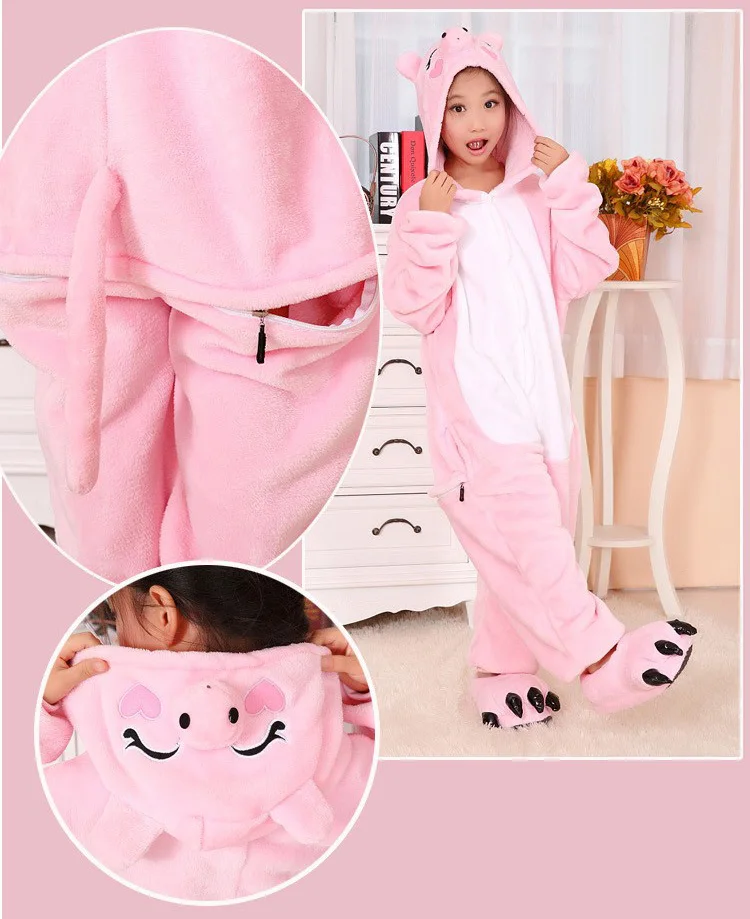 Лидер продаж Пижама детская пижама с рисунком животных из аниме розовая