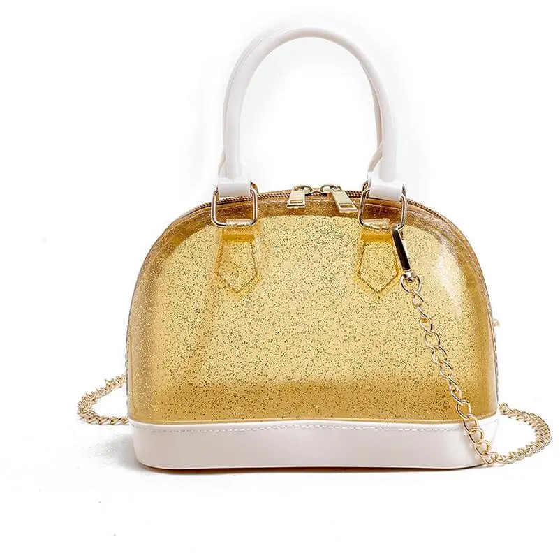 

Transparent PVC Shoulder Bags Women Candy Color Jelly Bags Fashion Shell Bag Lady's Handbags Girls Solid Color Crossbody Bag