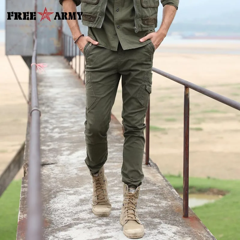 

Autumn Trousers for Men Slim Winter Military Pants Men Army Green Cotton Pocket Overalls Tactical Pants Men's Clothing MK-7136A