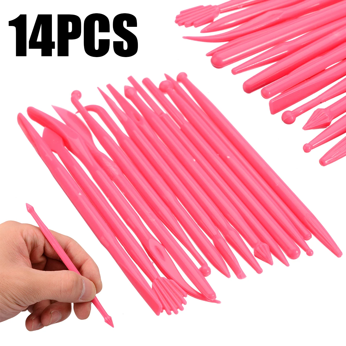 

14Pcs Candy Fondant Cake Tools DIY Clay Cutter Carve Pen Mould Cake Modelling Tools Set