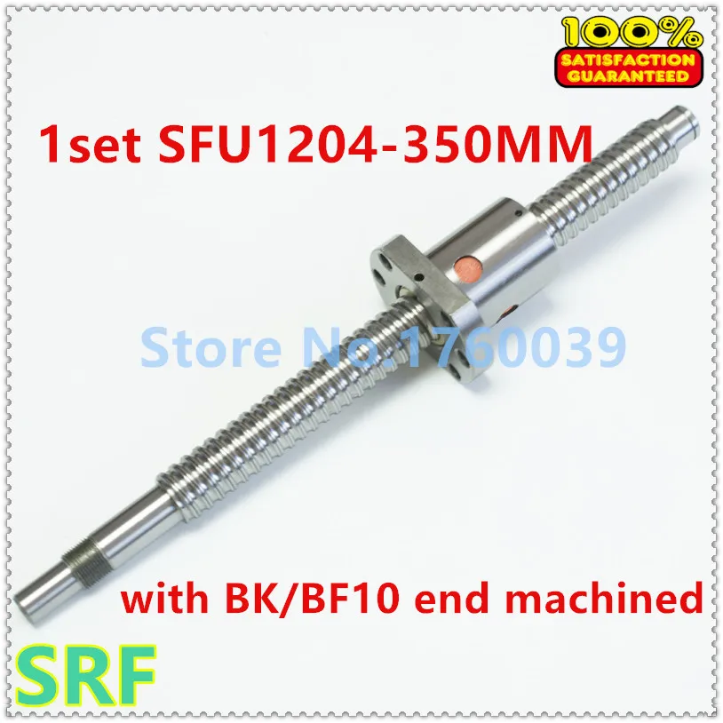 

Free shipping 1pcs Ball screw SFU1204-L350MM+1pc RM 1204 Ballscrew Ballnut for BK / BF10 standard end machined CNC Parts
