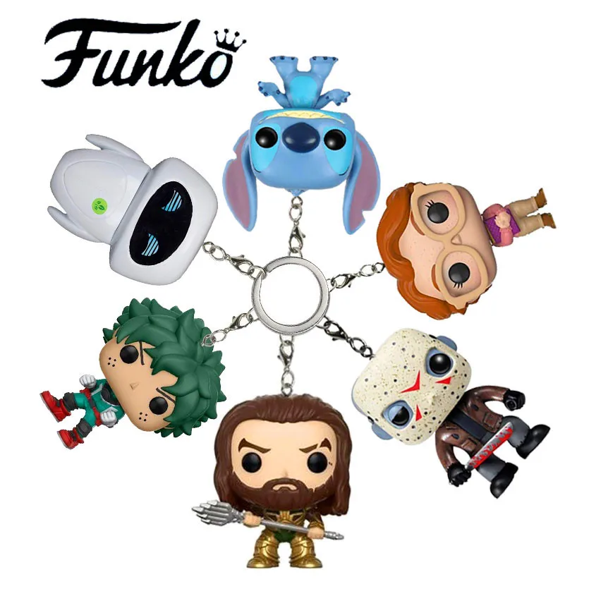 

Aquaman Keychain Toys Baymax Saitma Barb Stitch Rugrats Maleficent Jason Game Friday FAIRY TAIL Happy Supper Hero Collection Toy