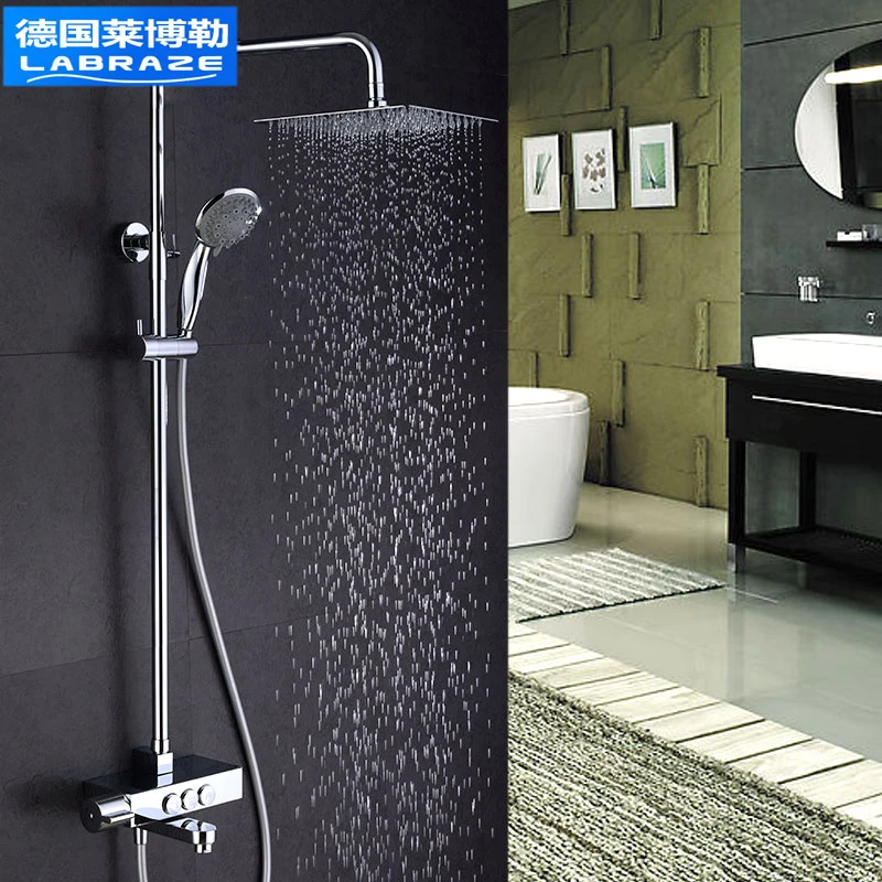 Three Function Wall Mounted Rain Shower Set Mixer Faucet Bathroom