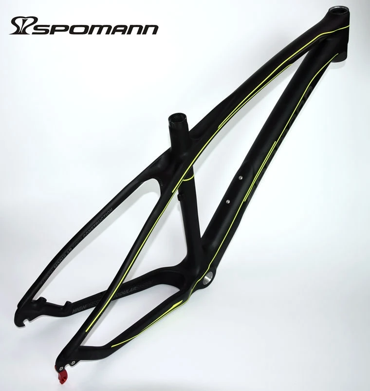 Clearance Newest SPOMANN 27.5*15.5/17.5/19.5" inch Mountain bicycle matte UD full carbon fibre bike carbon frame 27.5er MTB parts headsets 10