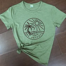 Kuakuayu HJN Be Joyful положительный хлопок Мужские принтованные модные крутые унисекс повседневные футболки для мужчин и графический слоган для женщин