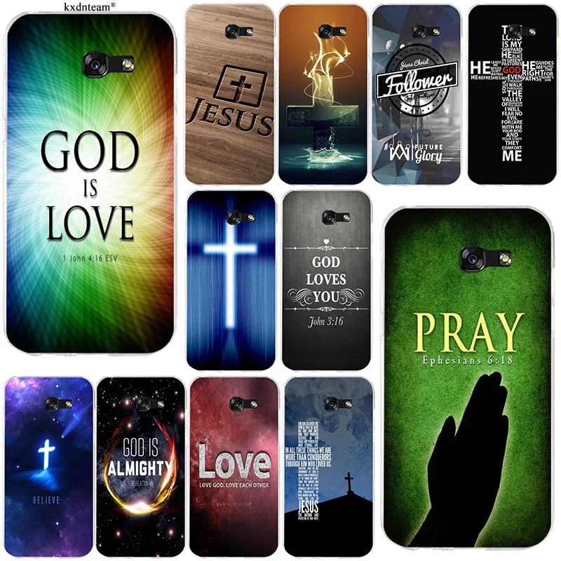 Slim Soft TPU Christian Jesus Bible Verse Phone Cases for Samsung