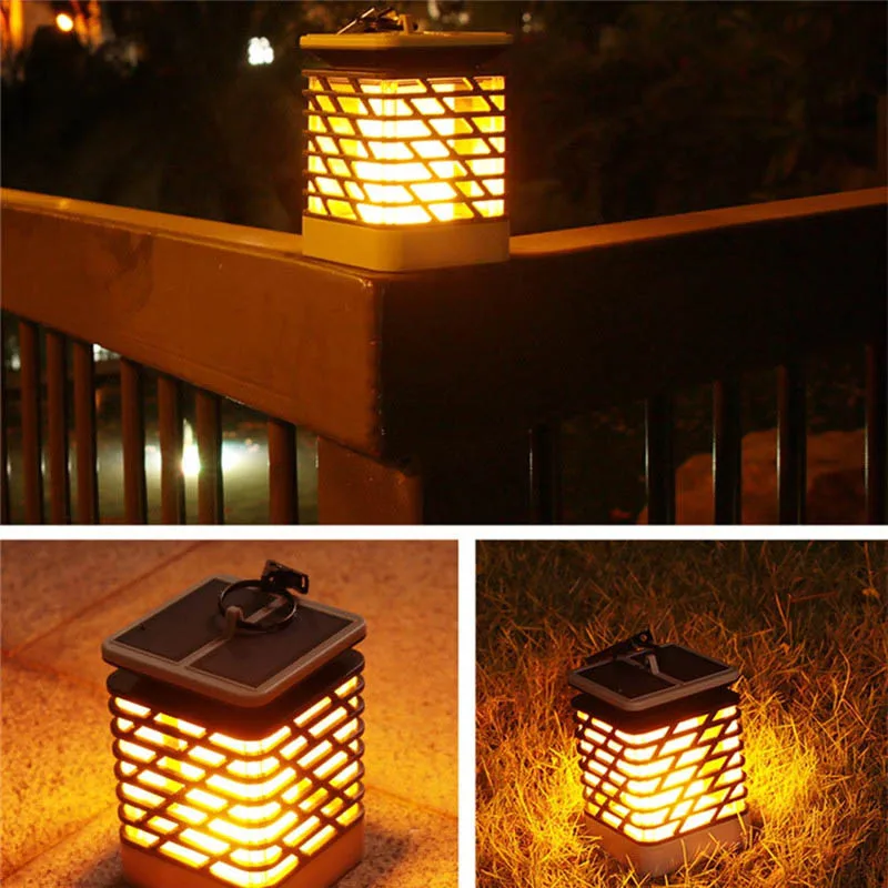 

Solar Led Lamp Flickerling Flame Light Outdoor Waterproof Landscape Decoratrion Candle Dancing Lighting For Lawn Garden Lantern