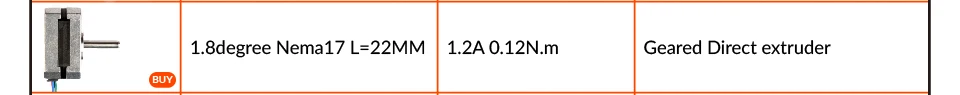 NEMA17 0,9 шаговый двигатель 42 двигатель l34мм для TITAN экструдер 1 шт