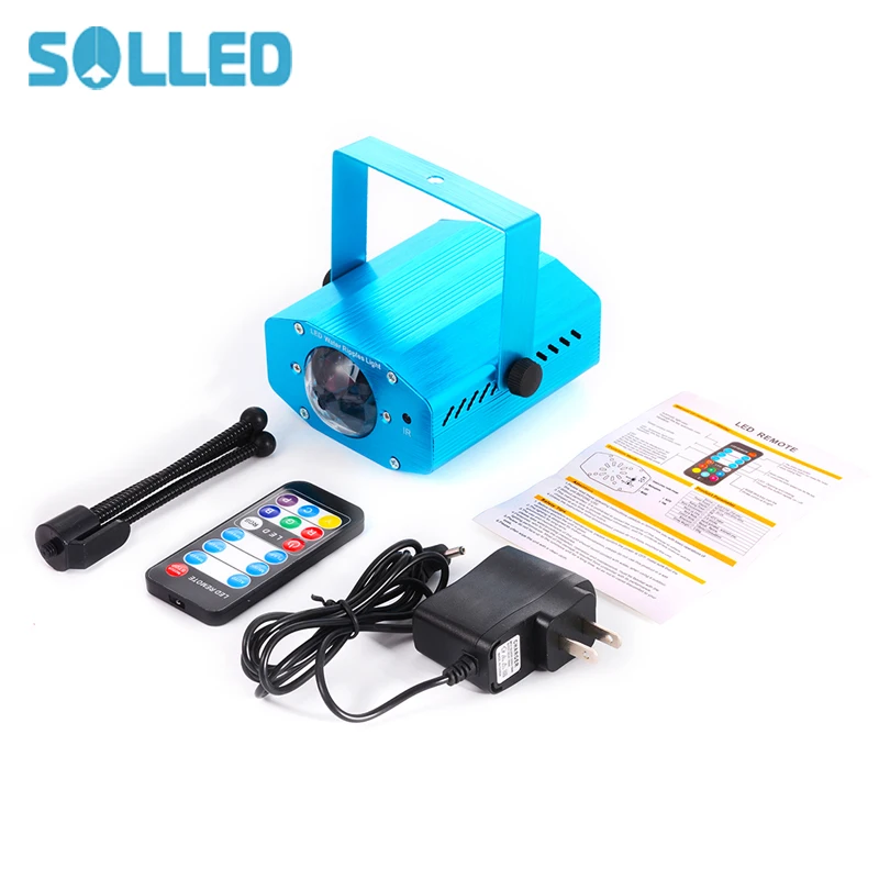 

SOLLED Remote RGB LED Water Wave Ripple Effect Stage Light lighting Laser Projector Ocean Wave Night Light Projector Party