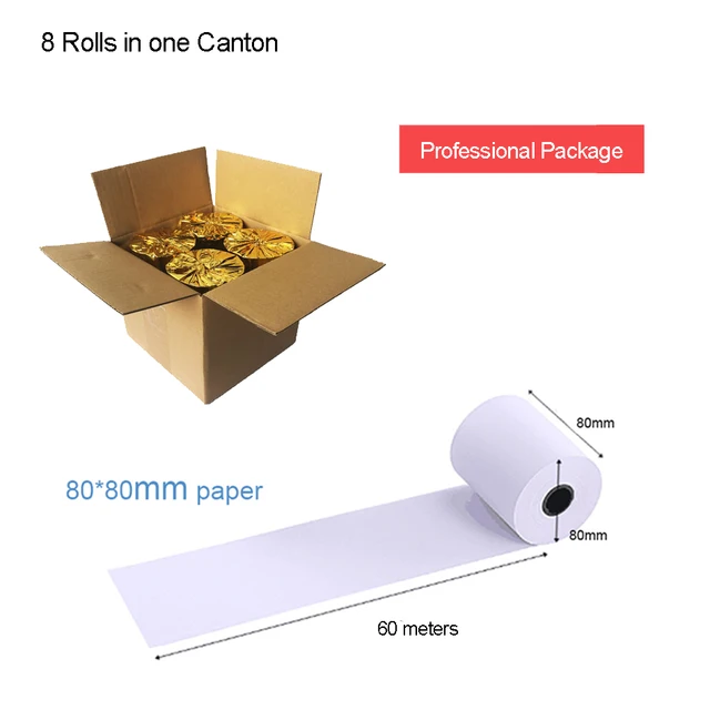 Special Offers 8 Rolls 80mm*80mm Thermal paper for POS Receipt printer