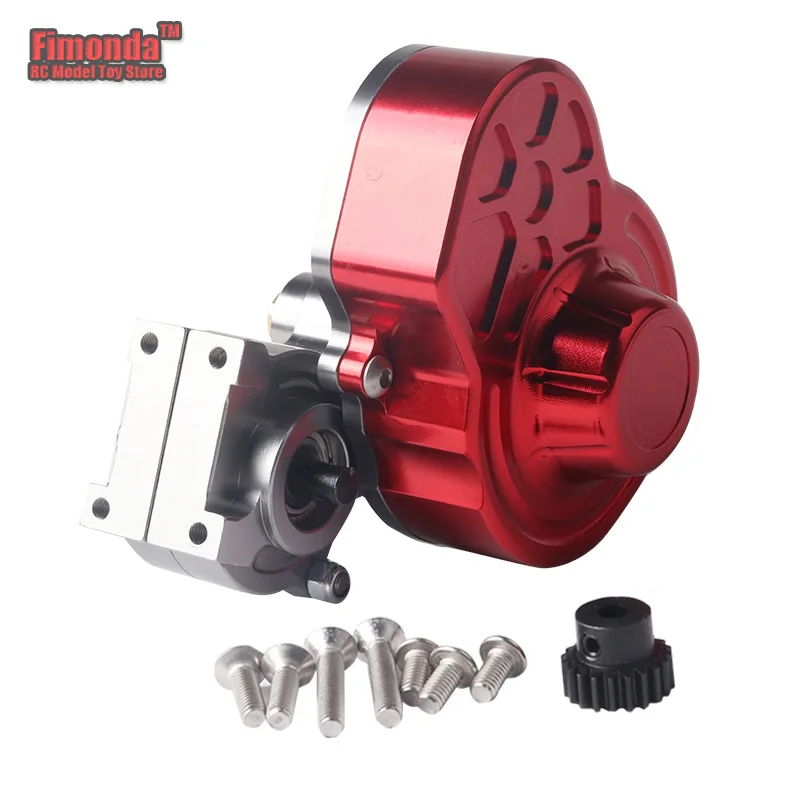 Baratos Fimonda por 1 10 RC coche Axial SCX10 transmisión caja llena de caja de cambios de transmisión Centro de orugas de la caja de cambios inversa partes