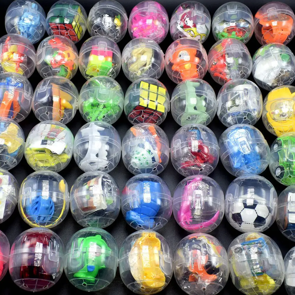 

47*55MM Transparent Connexion Surprise Twisted Egg Ball Funny Egg Twisted Egg Game Machine Clap Le Dedicated Twisted Egg Toys