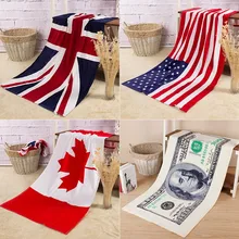 Creative National Flag Print Bath Beach Towel Euro Dollar Adult Towel Microfiber Quick Dry Towel Toallas Serviette de Plage