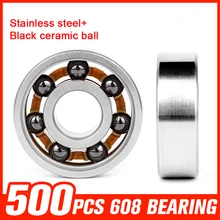 500pcs Bearings 608 Stainless Steel Bearing Ceramic Ball for Fidget Spinner Speed Inline Roller Skating Hand