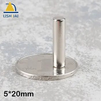 

N35 Strong Round Magnet Disc D5mm X 20mm Cylinder Rare Earth Neodymium Bulk
