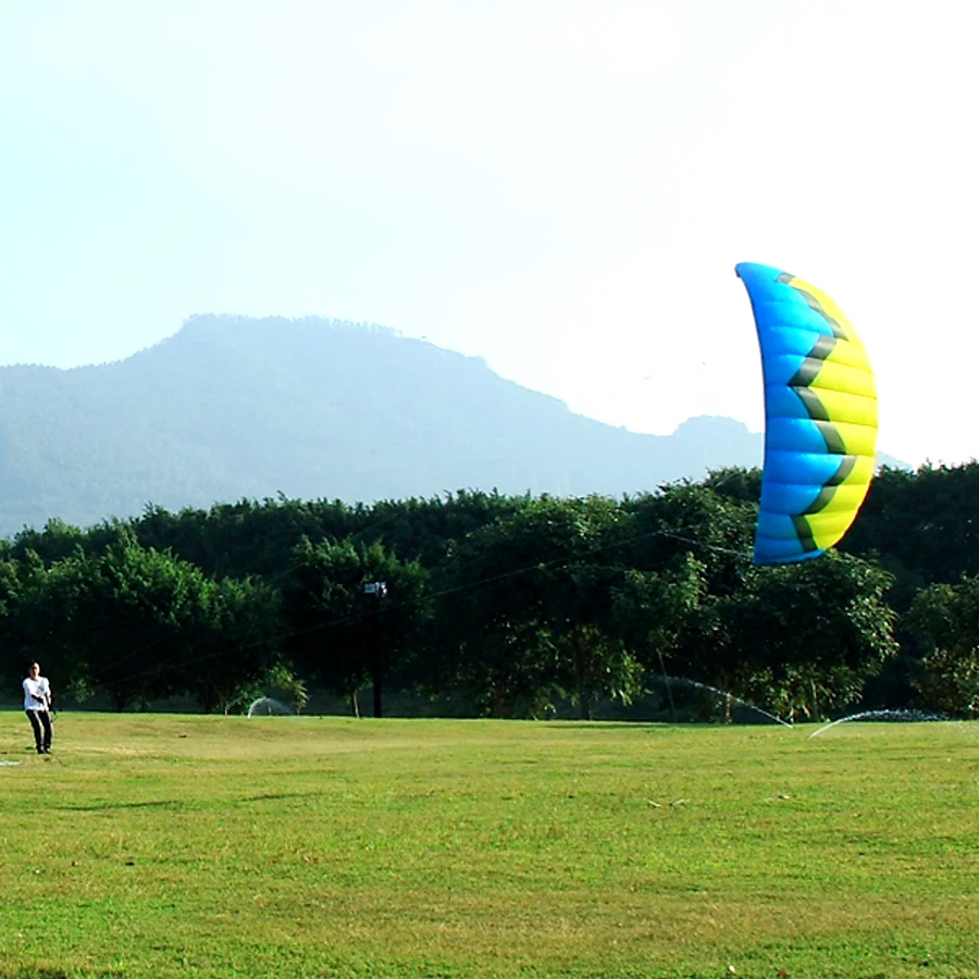 

4Sqm Large Power Kite Blue Quad Line Stunt Kite Parachute Kite For Outdoor Kite Boarding Surfing Sports Trainer