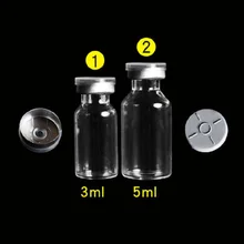 3 мл 5 мл пробка из бутилкаучука Cecillin бутылка трубчатый флакон экспериментальная Бутылка алюминиевая пластиковая крышка запаянный герметичный стеклянный флакон