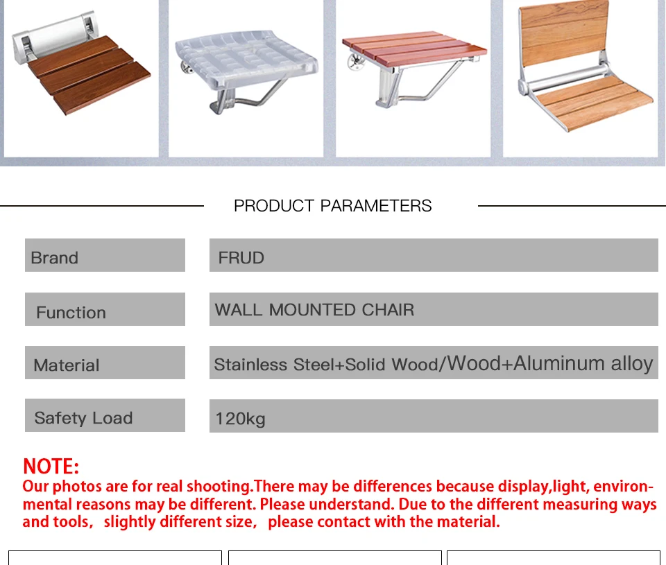 FRUD настенные стулья, скамейка для душа, Складное Сиденье, душ для ванной, стул для туалета