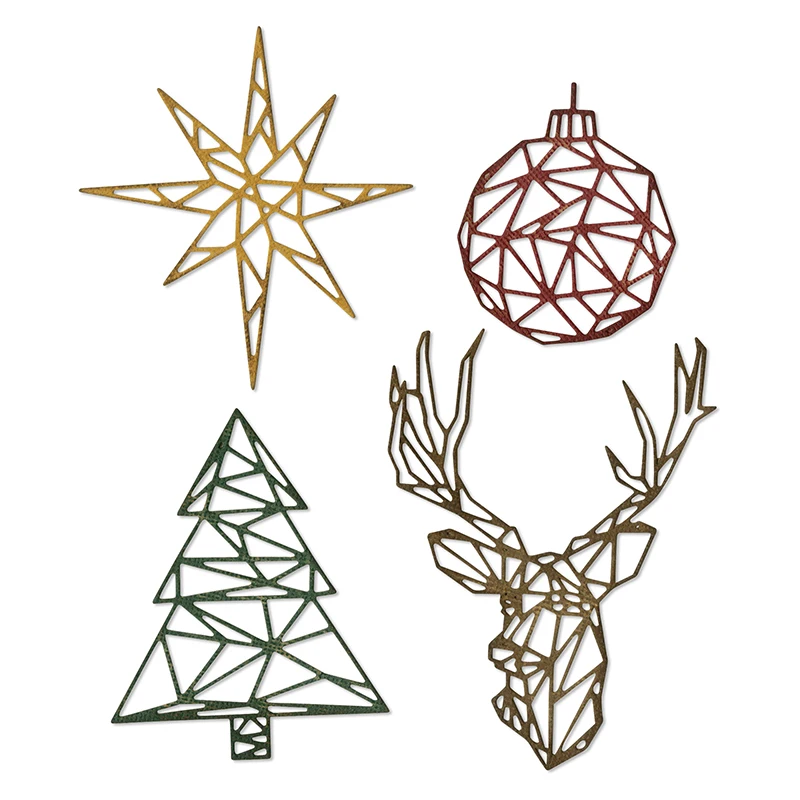 

2019 DIY New Layer Metal Cutting Dies and Scrapbooking For Paper Making Geo Christmas Tree Deer Embossing Frame Card Dies Set