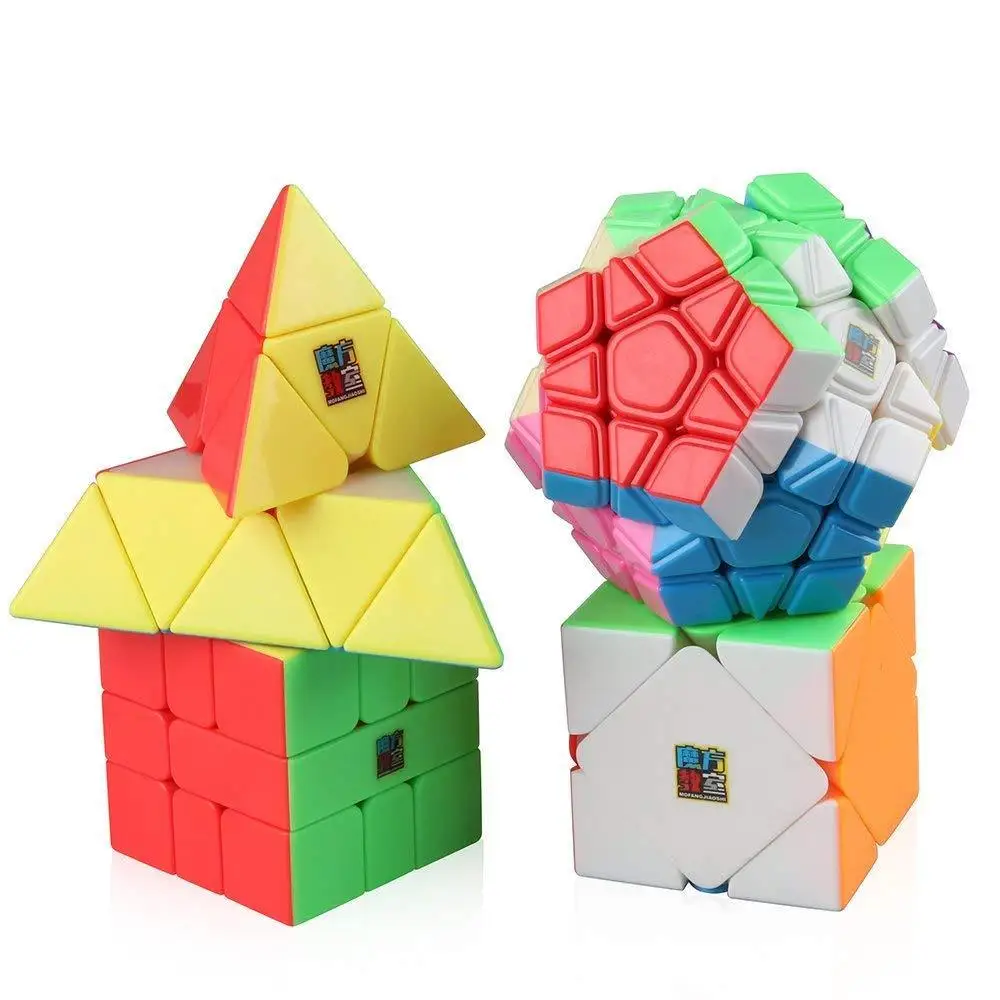 Moyu Speed Cube Bundle Megaminx Pyramid Skewb Square-1 Stickerless Magic Cube