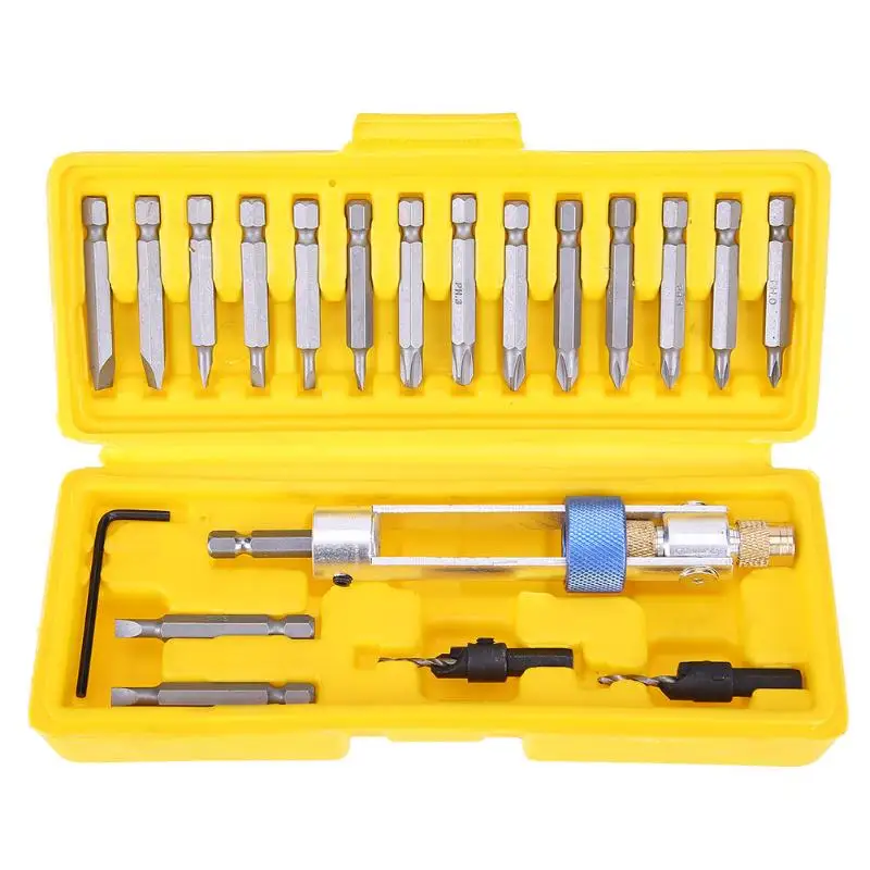 20pcs Multifunction Countersink Drill Bits Double Use Screwdriver Bits