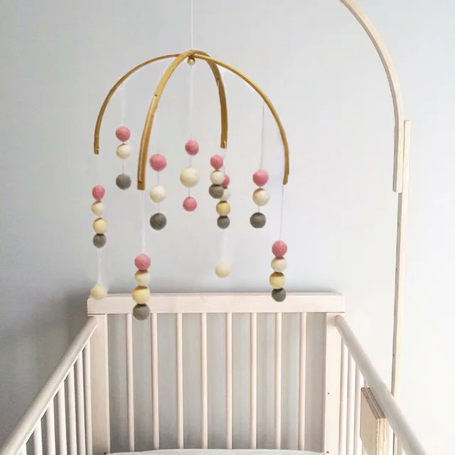 Online Nordic Baby Wooden Rattle Mobile Hanging Toys For Crib Image