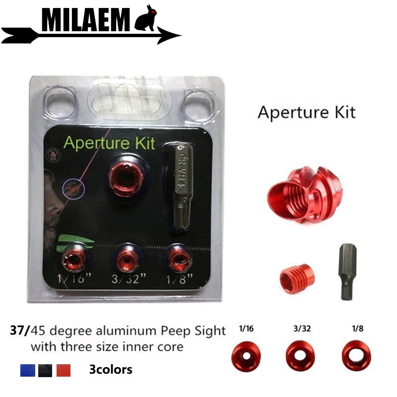 3 Colors Archery 37 Degree Compound Bow Peep Sight Peep Housing
