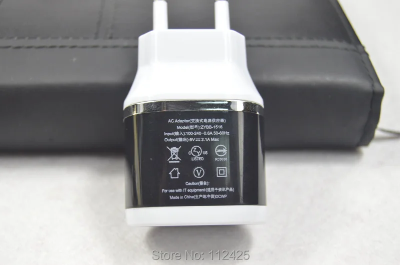 2-port travel convenient eu plug wall usb charger