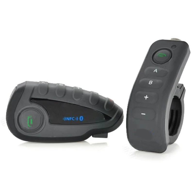 

V8 1200M NFC Helmet Inter-phone Intercom Headset with bluetooth Function Remote Control Full Duplex+FM Including One Mask