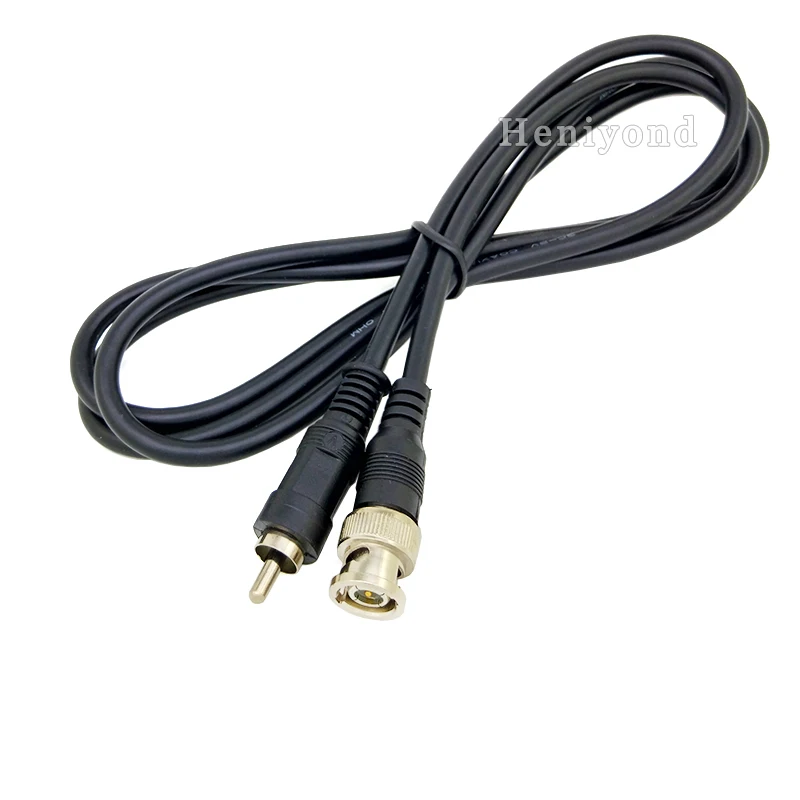 1M Adapter BNC plug male to RCA PAL male 100cm cable for CCTV video audio M/F
