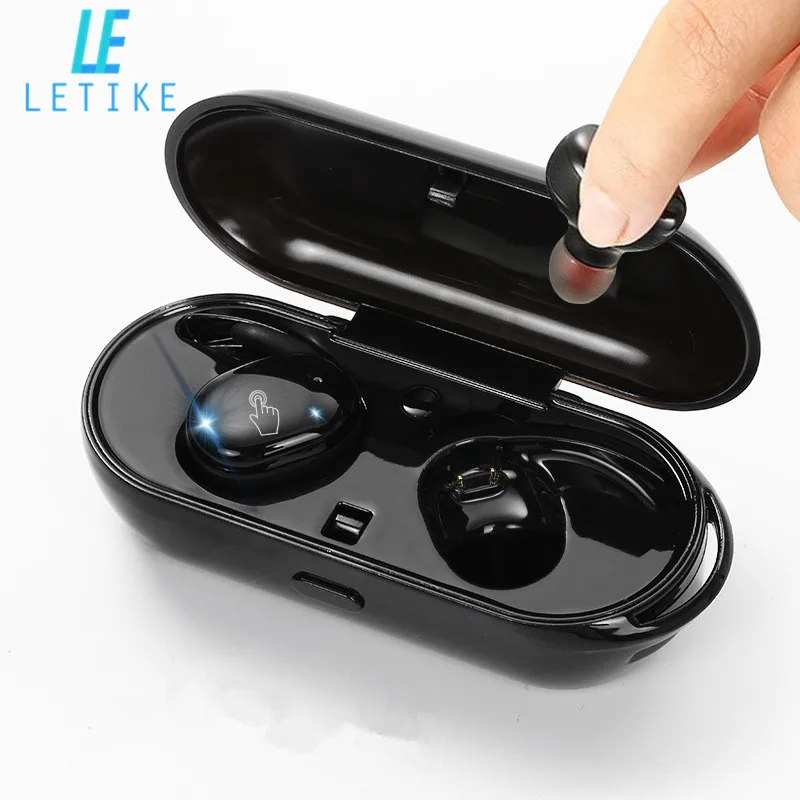 

Letike Wireless Bluetooth Earbuds Smallest Cordless Earphones and Storage Box with Charger Function for sport/portable/phone