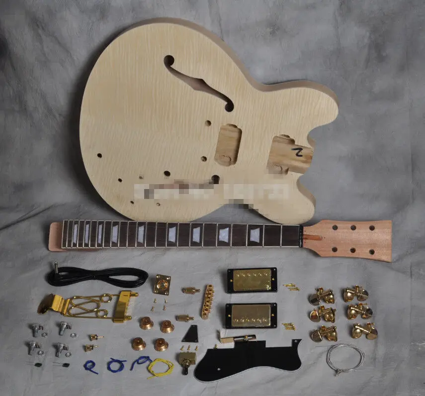 DIY Electric Guitar Kit unique Body and Neck ES 335 stylein Guitar