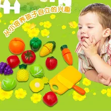 Набор из 12 предметов, вырезанная игрушка с фруктами, Qiele, Детская игровая игрушка, искусственные овощи, серьги, чтобы увидеть Игрушки для мальчиков, подарок, Новинка