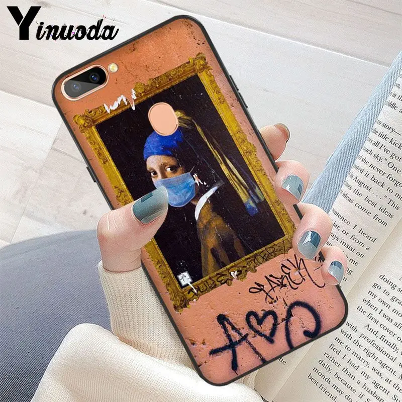 Van Gogh Mona Lisa Funny Art Girl with a pear earing